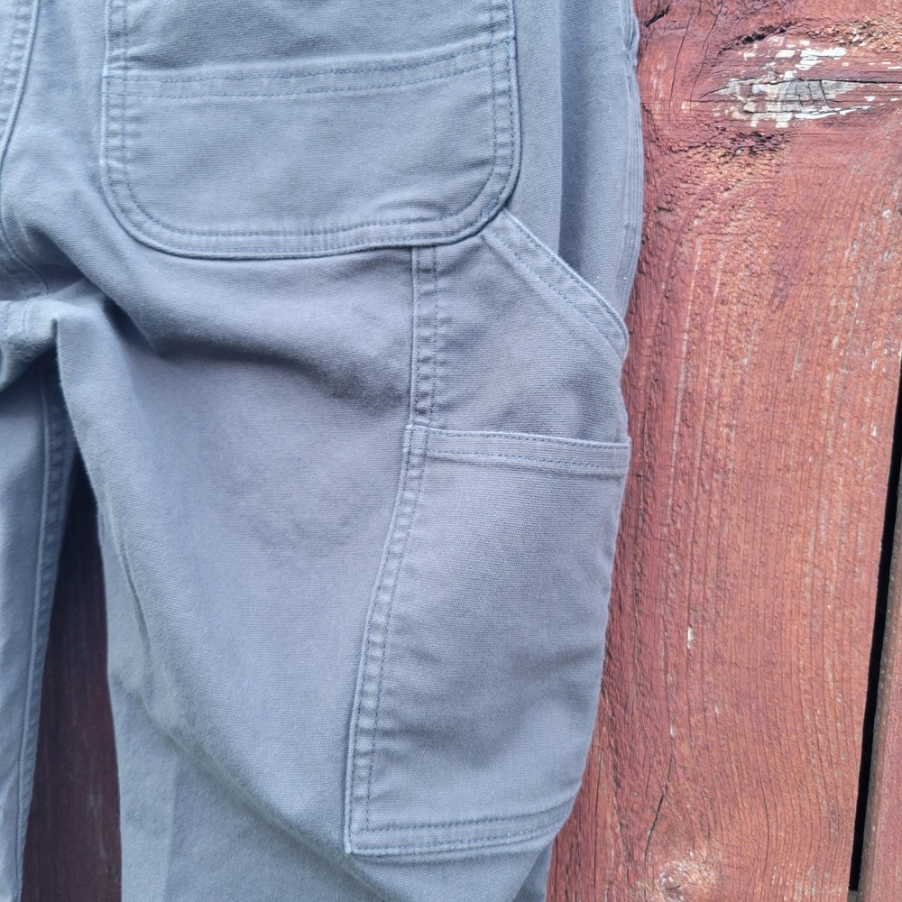 Carhartt Rugged Flex Relaxed Fit Canvas Work Pants Gray Sz 6 Reg Utility Outdoor - Picture 11 of 12